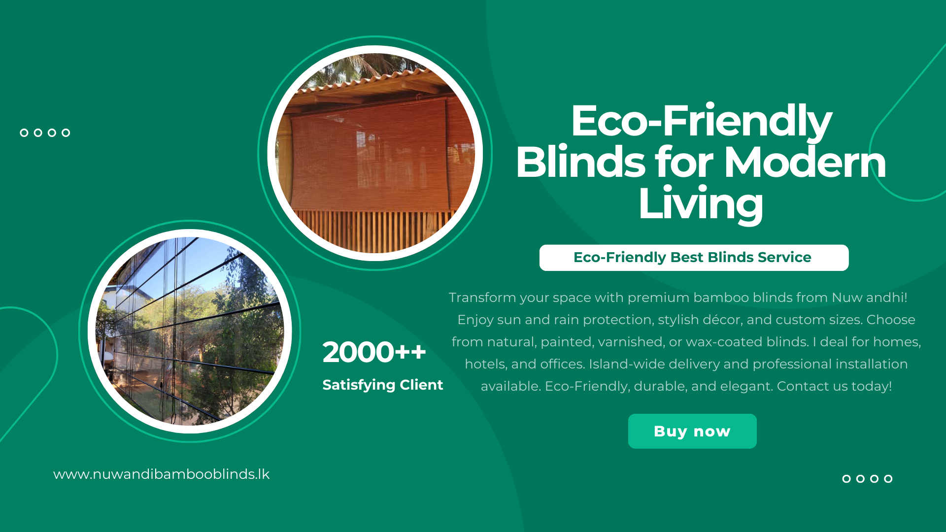 Outdoor Bamboo Blinds Sri Lanka - Weather Resistant