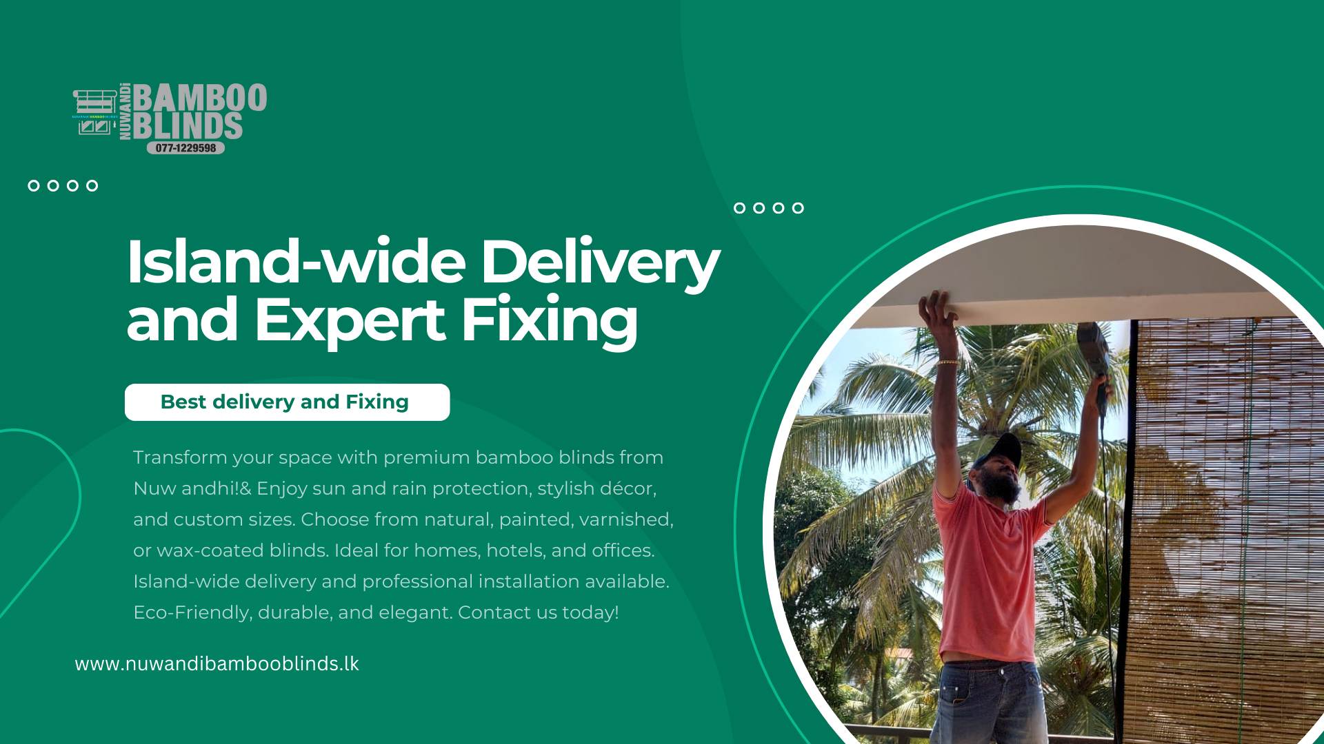 Commercial Canopies and Bamboo Blinds Sri Lanka